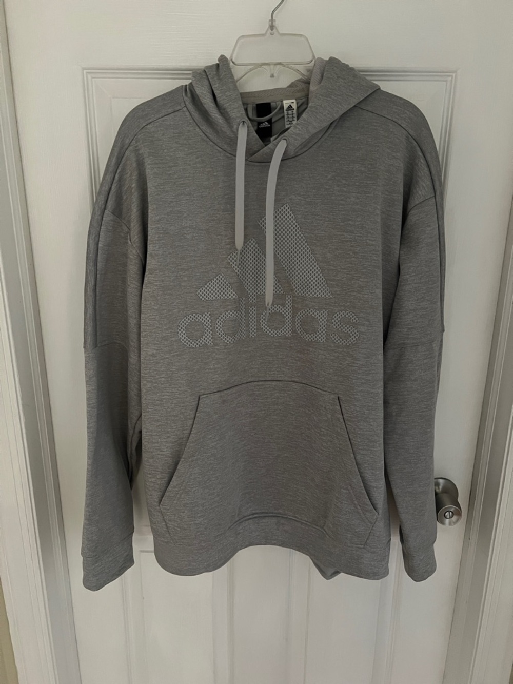adidas Gray Pullover Hoodie with Logo